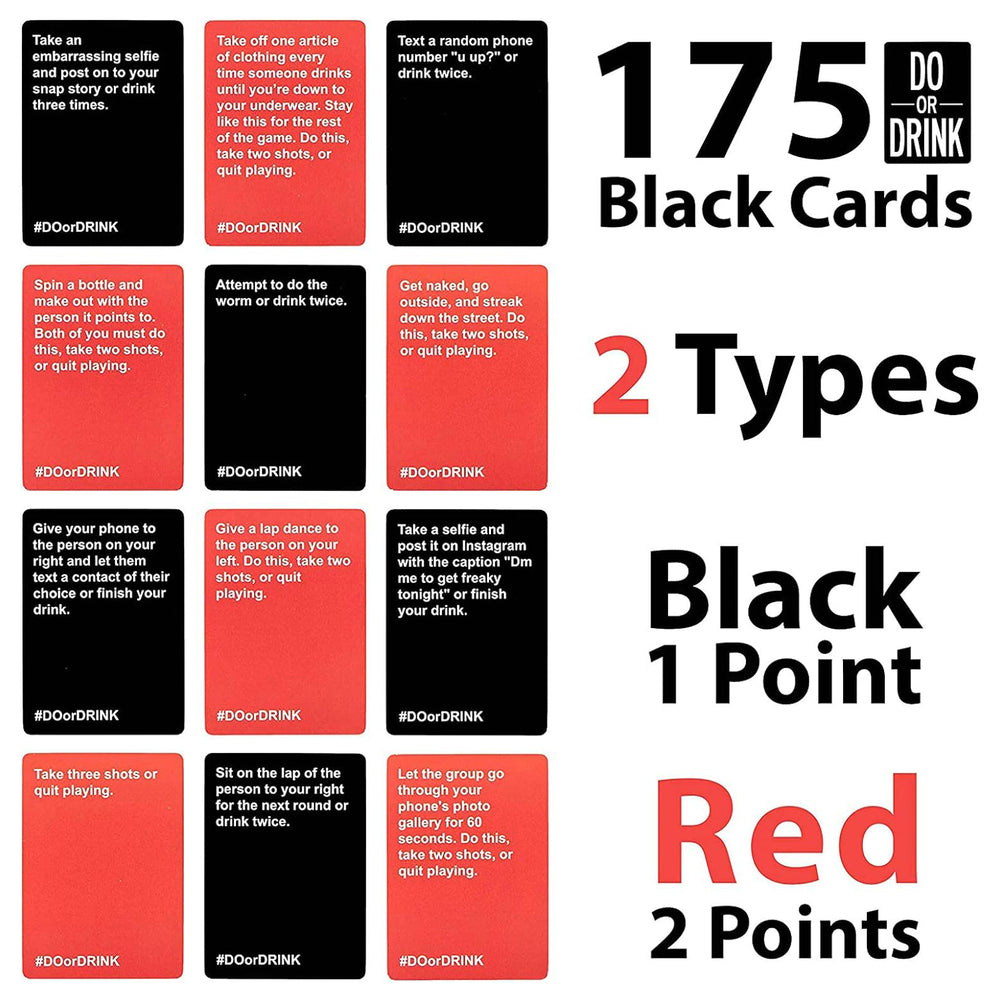 Do or Drink Win or Blackout Card Game