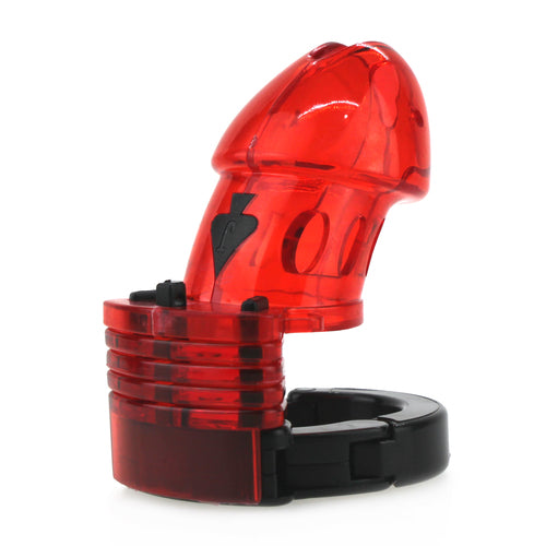 Adjustable Male Cock Cuff Chastity Device - Red