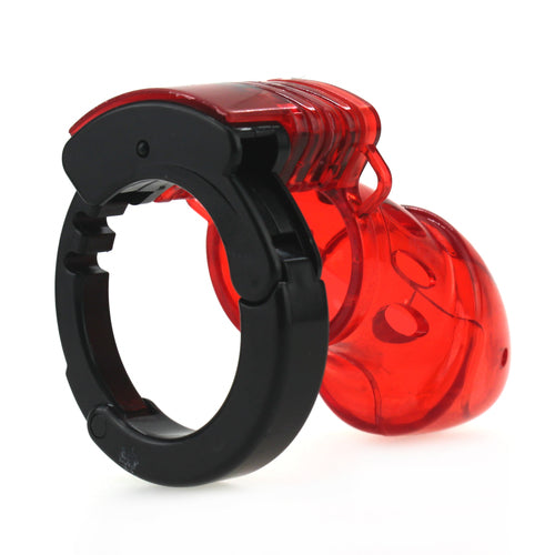 Adjustable Male Cock Cuff Chastity Device - Red