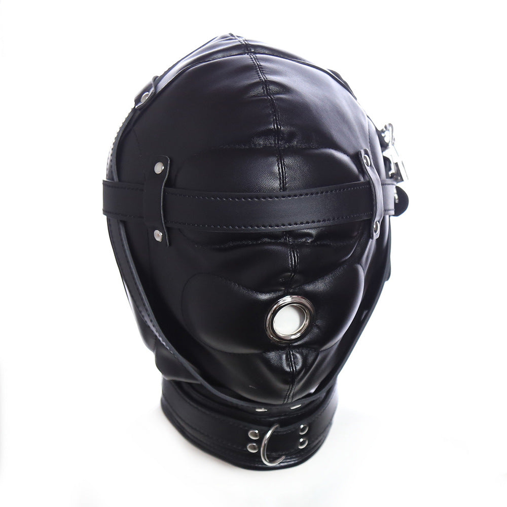 Blindfolded Hood With Mouth Hole - Matte