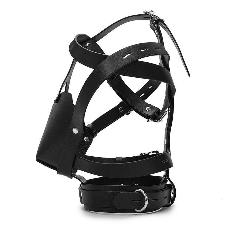 Ajustable Buckle Black Leather Harness