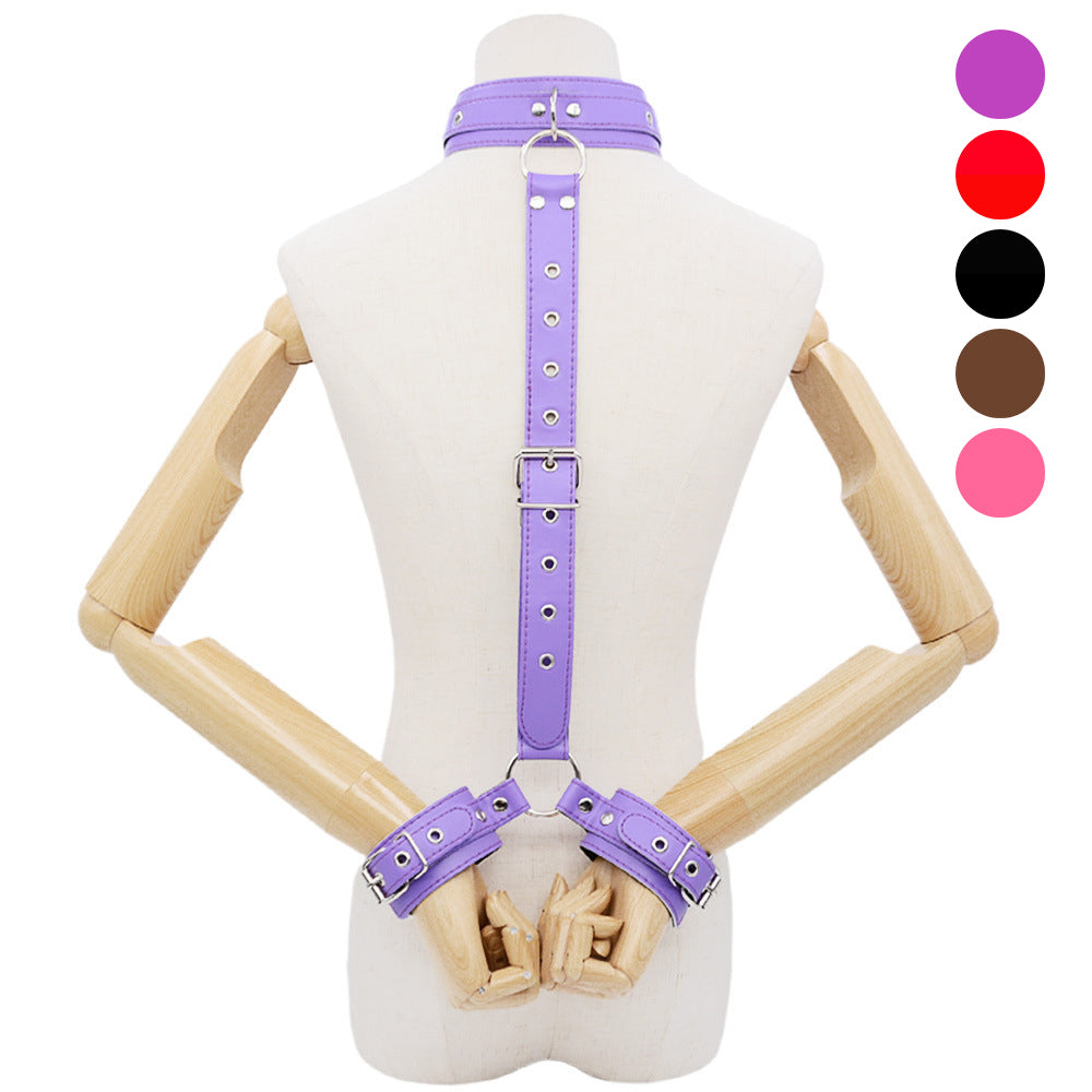 3-in-1 SM Bondage Set with Collar and Handcuffs