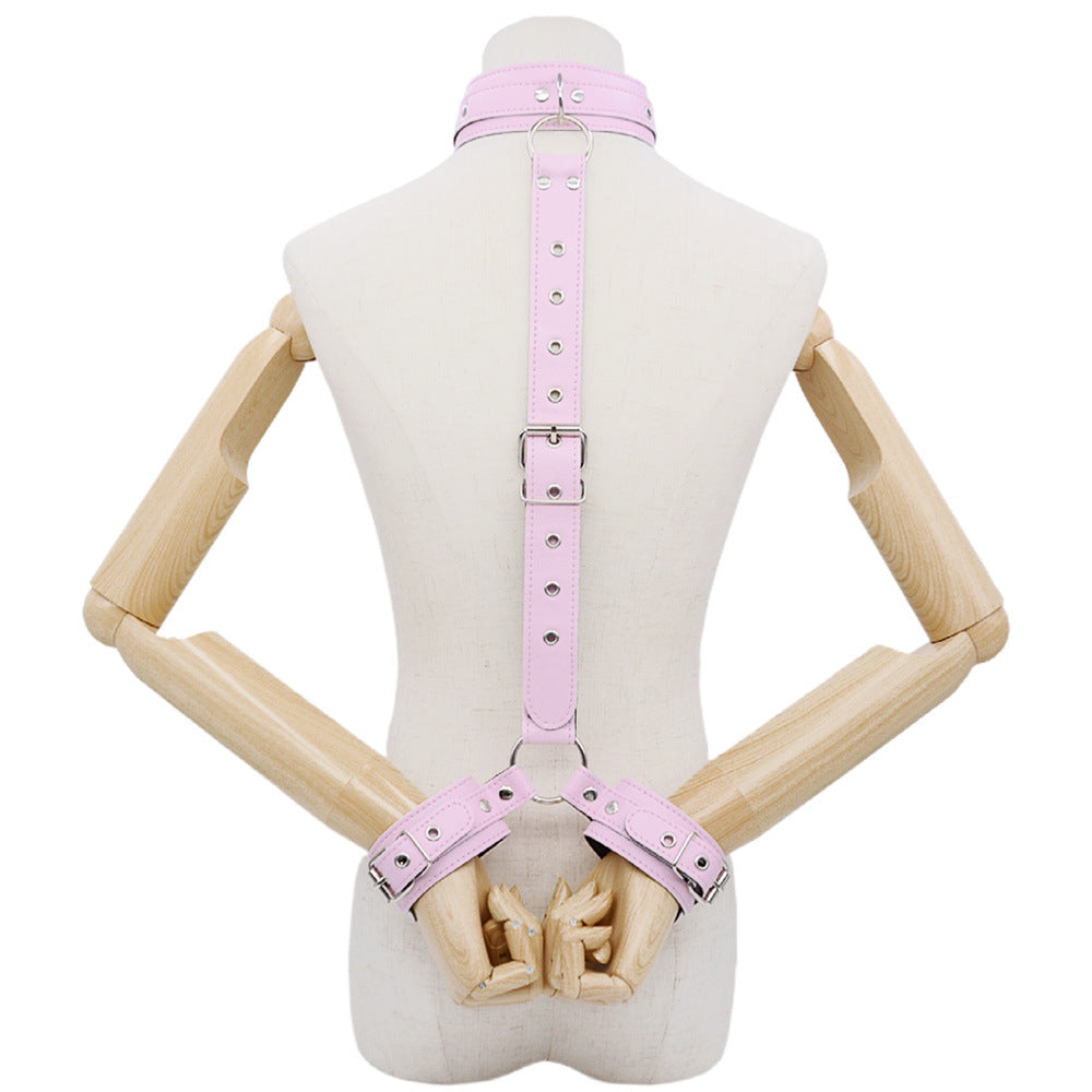 3-in-1 SM Bondage Set with Collar and Handcuffs