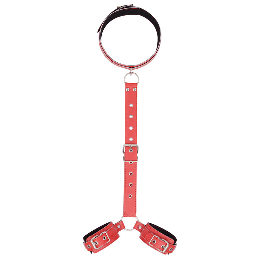 3-in-1 SM Bondage Set with Collar and Handcuffs