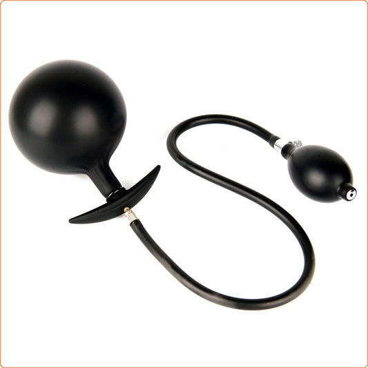 Inflatable Metal Ball Inside Butt Plug