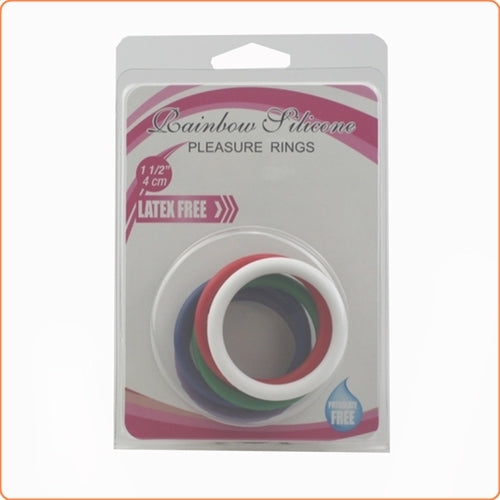 Rainbow Silicone Pleasure Rings (5 Pack)