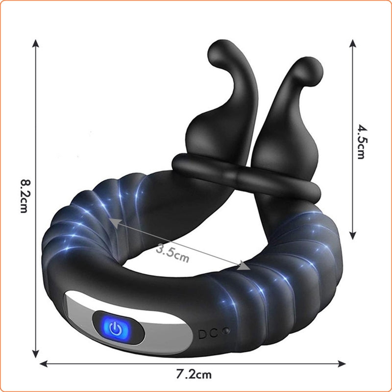 Snails Vibrating Dual Penis Ring