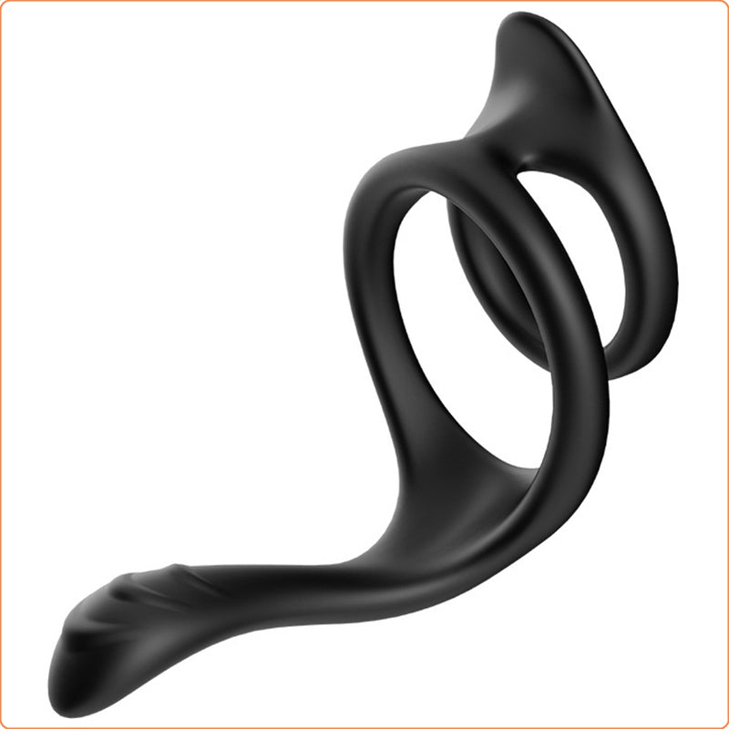 Silicone Triangle Penis Ring with Teasing Tail