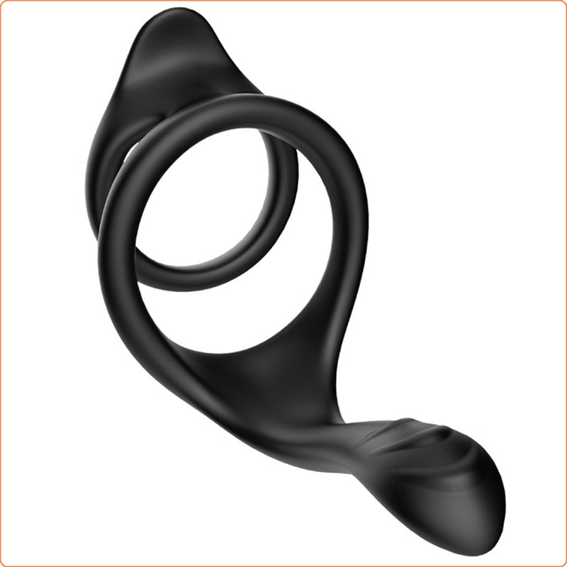 Silicone Triangle Penis Ring with Teasing Tail