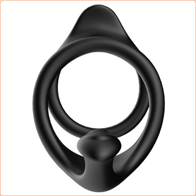 Silicone Triangle Penis Ring with Teasing Tail